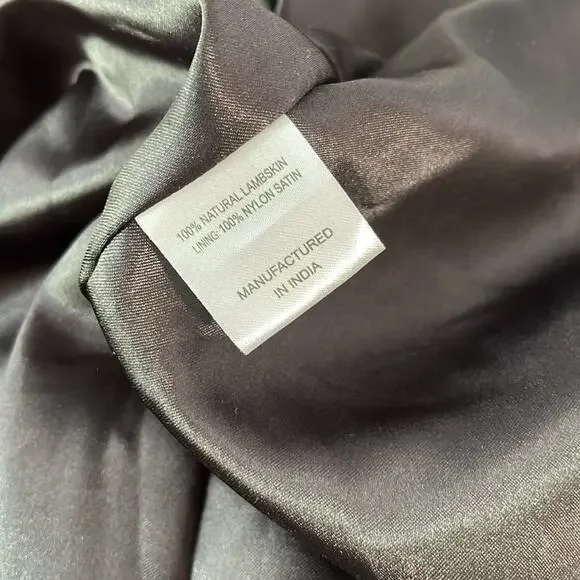 FREE PEOPLE X BRENDA KNIGHT Paris Duster Lamb Leather Fur Trim Belted Size XL - Picture 10 of 10